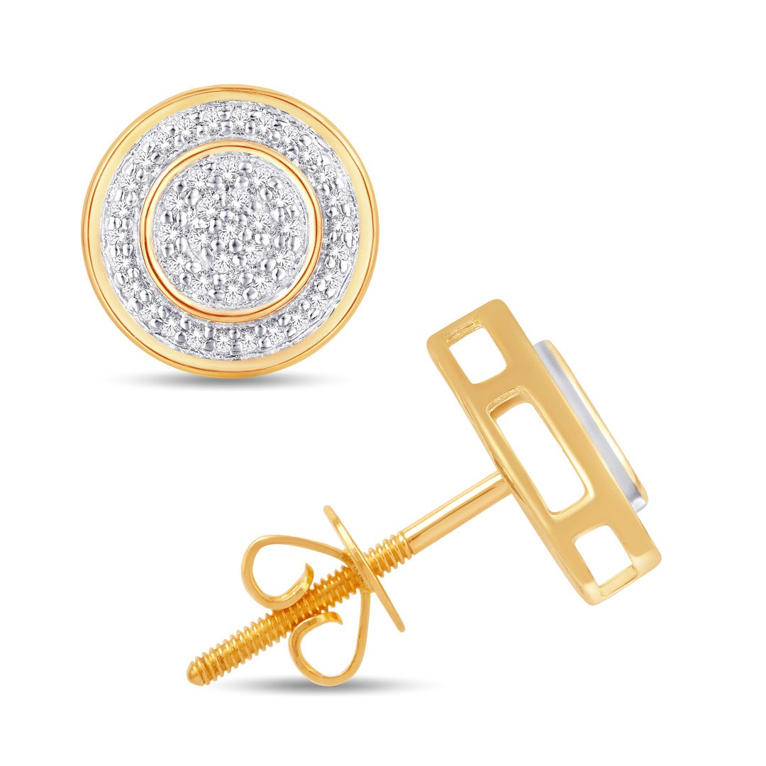 10KT White Gold 0.19 Carat Round Earrings-0126028-WG
