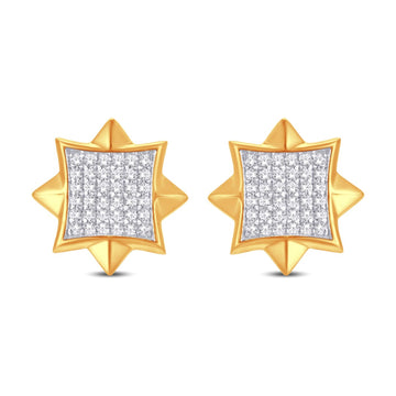 10KT White Gold 0.09 Carat Star Earrings-0125745-WG