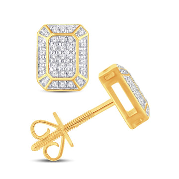 10KT White Gold 0.15 Carat Radiant Earrings-0125749-WG