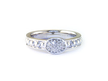 EFFY 925 STERLING SILVER DIAMOND RING