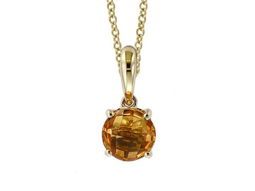 EFFY 14K YELLOW GOLD CITRINE PENDANT