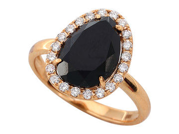 EFFY 14K YELLOW GOLD DIAMOND,ONYX RING