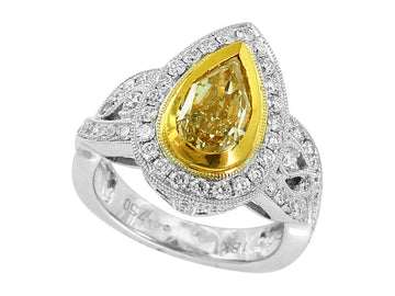 EFFY 18K WHITE and YELLOW GOLD  RING