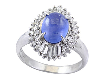 EFFY PLATINUM STAR SAPPHIRE AND DIAMOND  RING