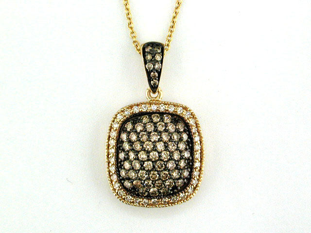 EFFY 14K YELLOW GOLD DIAMOND,ESPRESSO DIAMOND, PENDANT