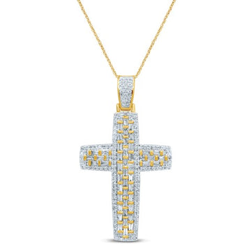 10KT Yellow Gold 1.44 Carat Cross Hiphop-1029442-YG