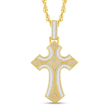 10KT All Yellow Gold 1.74 Carat Cross Hiphop-1026079-ALY