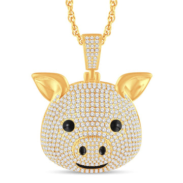 10KT All Yellow Gold 3.47 Carat Pig Face Hiphop-1025875-ALY