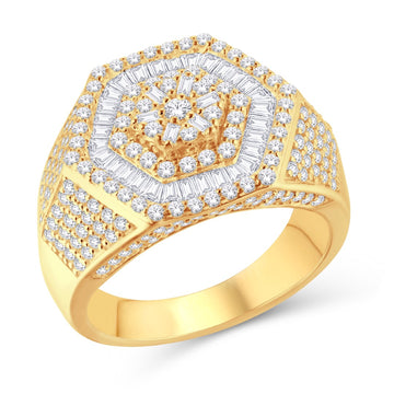 10KT All Yellow Gold 2.50 Carat Fashion Mens Ring-0325902-ALY