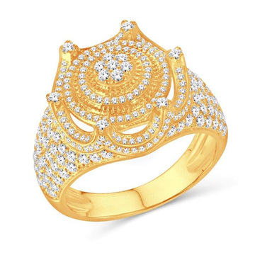 10KT All Yellow Gold 2.24 Carat Round Mens Ring-0326054-ALY