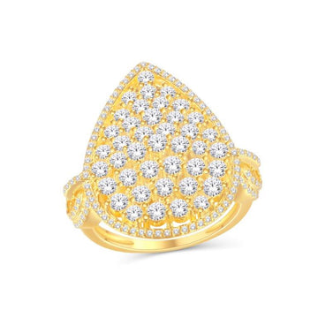 10KT Two-Tone Gold 2.02 Carat Pear Ladies Ring-0225758-TT