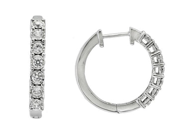 EFFY 925 SILVER DIAMOND EARRINGS