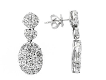 EFFY 18K WHITE GOLD  EARRINGS