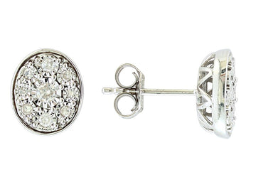 EFFY 925 SILVER DIAMOND EARRINGS