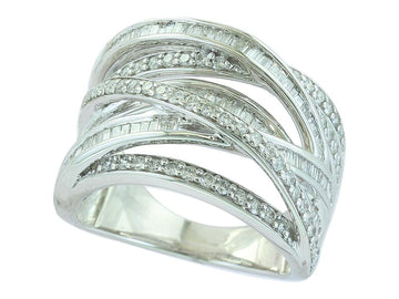 EFFY 925 SILVER DIAMOND RING