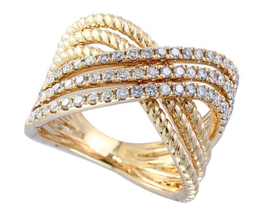 EFFY 14K YELLOW GOLD DIAMOND RING