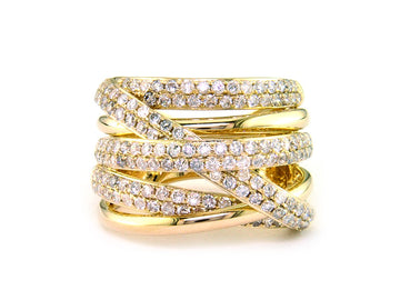 EFFY 14K YELLOW GOLD DIAMOND RING