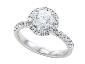 EFFY 18K WHITE GOLD  RING (WITH  1.25 CT  CENTER SIZE) CENTER SIZE: 1.25 CT