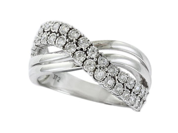 EFFY 925 SILVER DIAMOND RING