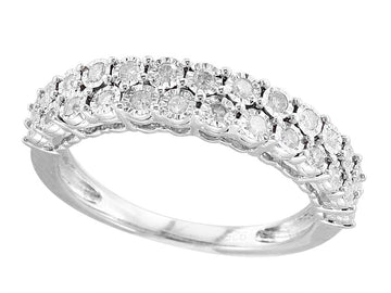 EFFY 925 SILVER DIAMOND RING