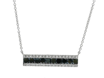 EFFY 14K WHITE GOLD DIAMOND,BLACK DIAMOND, NECKLACE